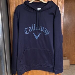 Callaway Men's Navy Blue Logo Crewneck Hoodie Sweatshirt